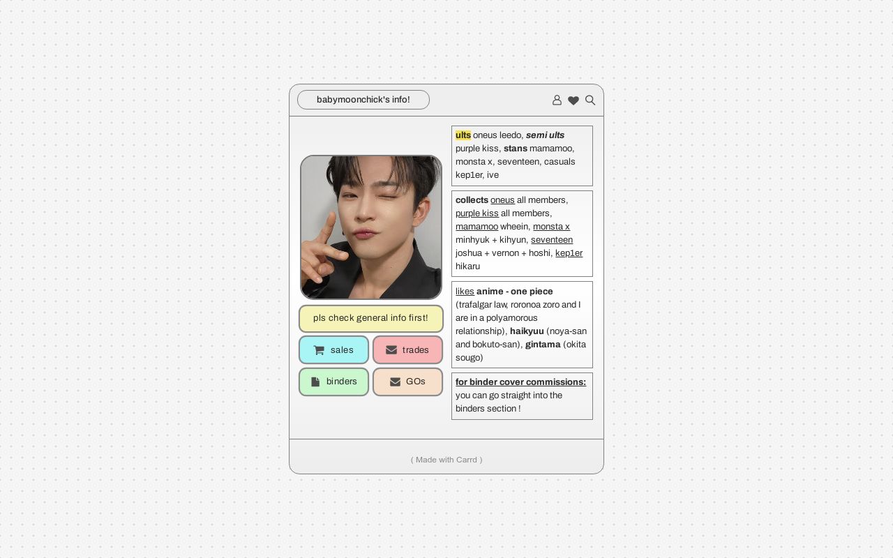 babymoonchick's info!